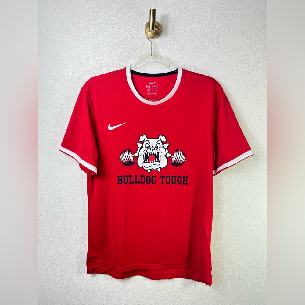 Nike Dri-Fit UNISEX Red Fresno State University Bulldog Tough Size M